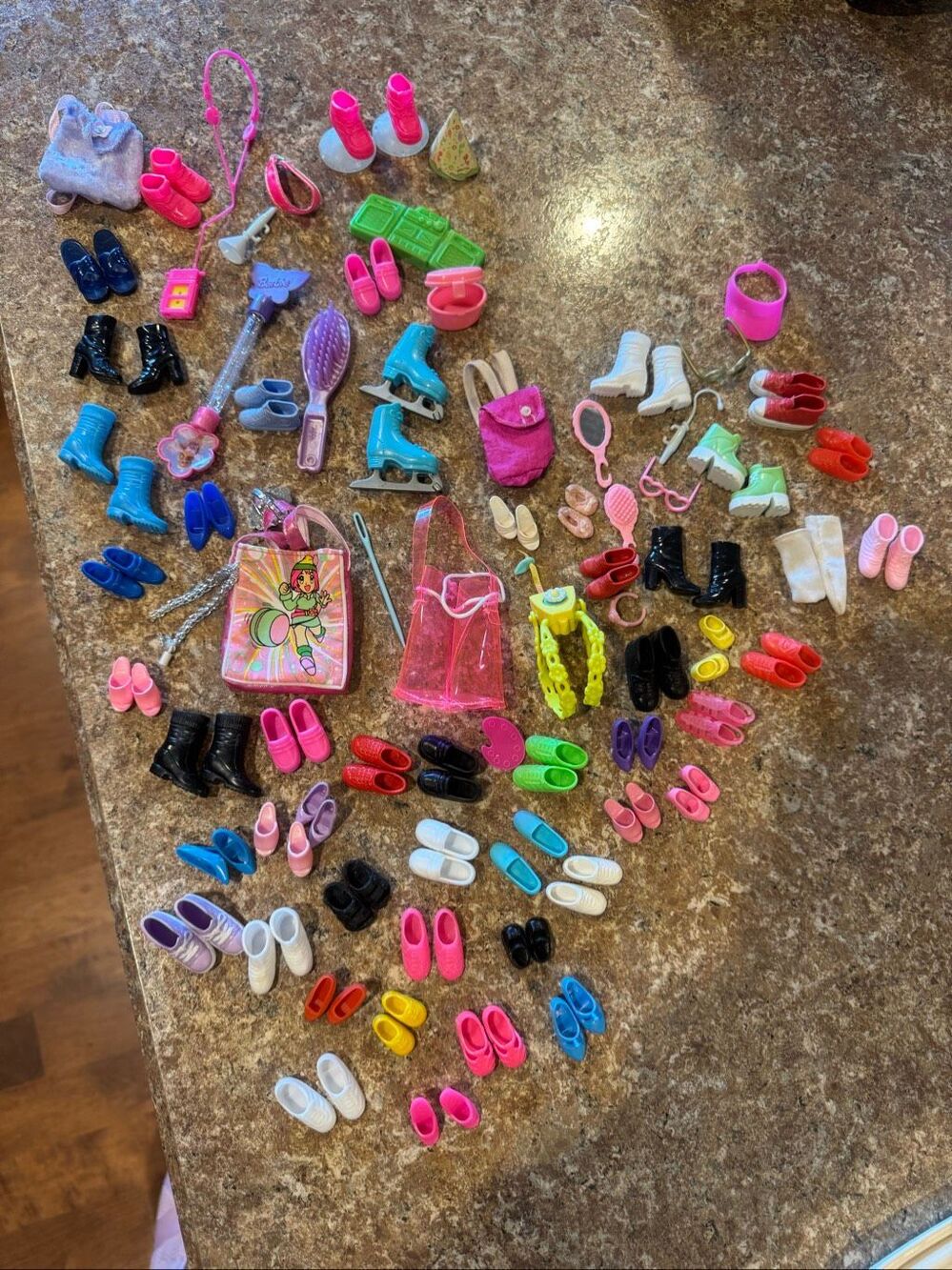 Vintage Barbie Size Doll Shoes Accessories Large Mixed Lot 80s 90s Boots Bags